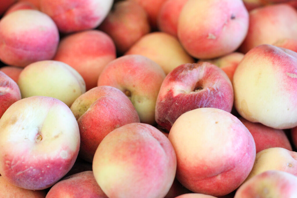Array of peaches.
