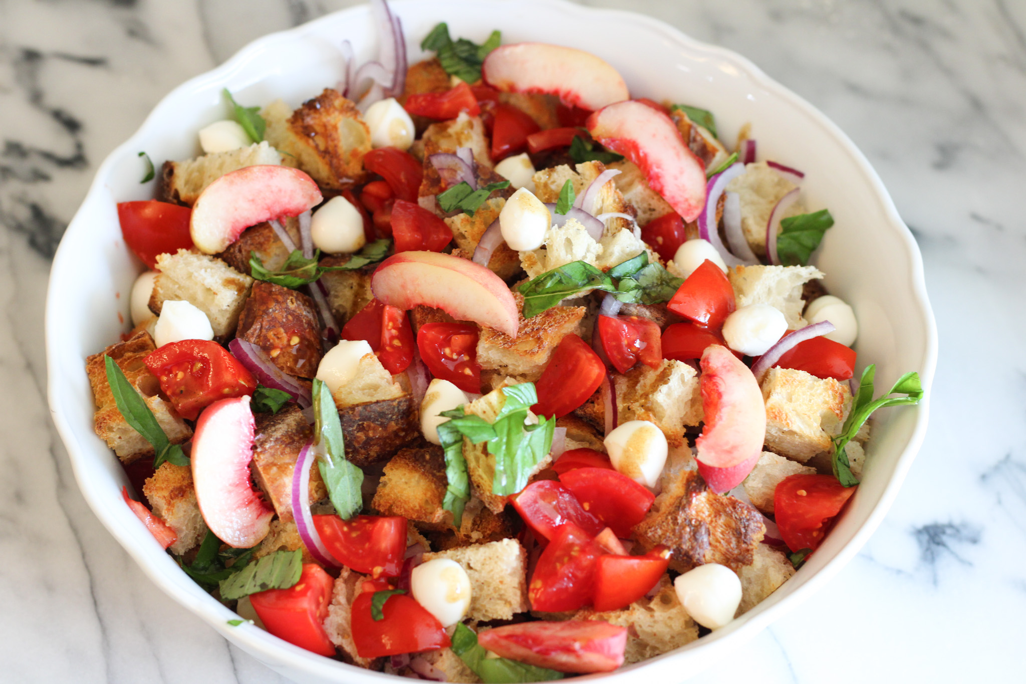 Best Peach Panzanella Salad for Summer